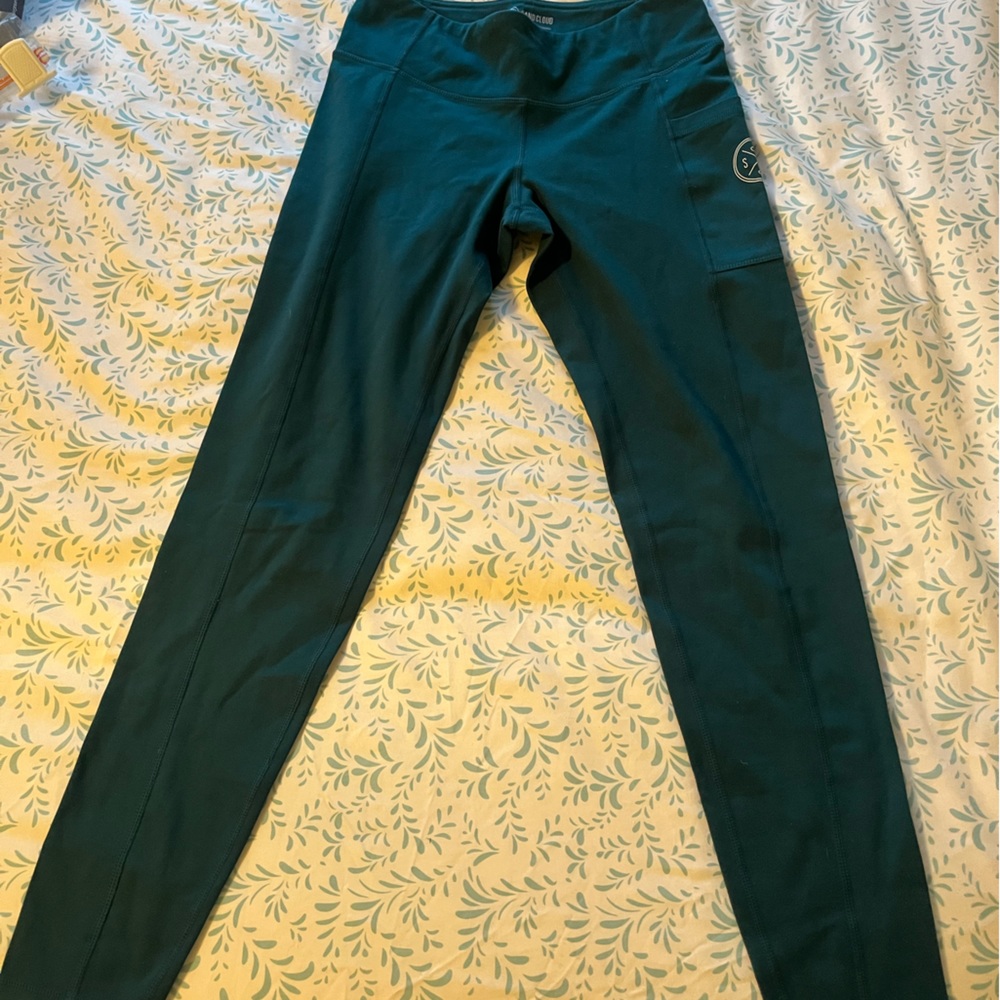 Sand Cloud Eco pocket leggings in emerald green